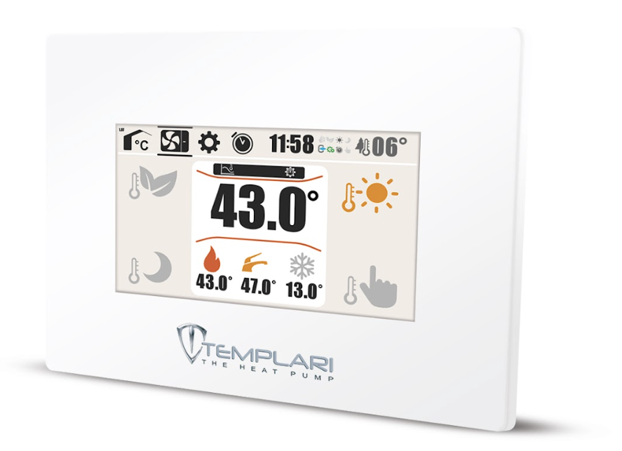 interfaccia controllo pompe calore templari